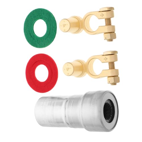 Luxshiny 1 Set Batterieklemmenverbinder Autobatterie Adapterklemmen Batterieanschlussklemme Schnellverschluss Autobatterieklemmen Autobatterieverbinder Autobatterieklemmen Kit Kupfer von Luxshiny