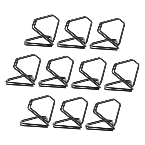 Luxshiny 10 Stück Visitenkartenhalter aus Metall Notizhalter aus Metall Halter für Büroklammern Hochzeit Büroklammern Kartenhalter für Schreibtisch Dreieck-Notizhalter Black von Luxshiny