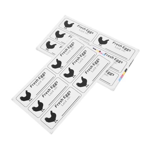 Luxshiny 100 Blatt Etikett mit dem Datum des Eierkartons Etiketten für frische Eier Aufkleber für Eierkartons Kupferplattenaufkleber von Luxshiny