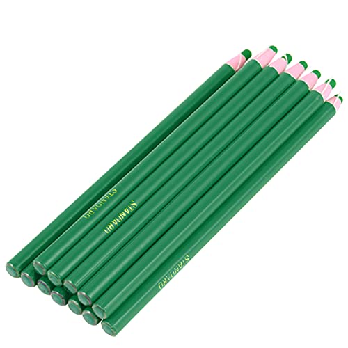 Luxshiny 12Er-Packung Abziehbare Fettstifte: Porzellanmarker Für Vinyl Holz Papier Stoffe Leder Zellophan – Grün von Luxshiny