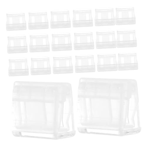 Luxshiny 20 Stück Aktenordner mittlere Büroklammern extra große Büroklammern Halter für Büroklammern Kunststoff-Eckclip einzelne Eckklammern Clips Plastik Transparent von Luxshiny