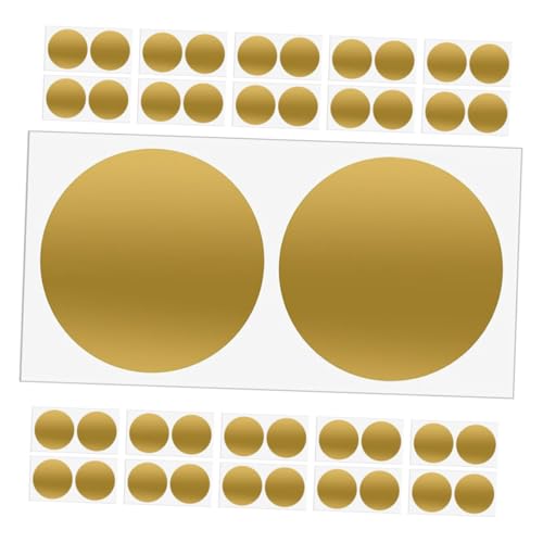 Luxshiny 30 Stück Lotterielose zum Rubbeln Rubbellosaufkleber Rubbelkarten-Aufkleber Rubbelkarten selber machen Runde Rubbelaufkleber DIY-Kratzer das Haustier Golden von Luxshiny