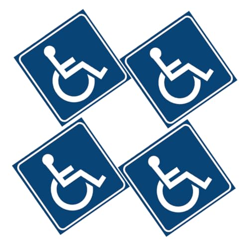 Luxshiny 4 Stück -zugangsschild Handicap-zeichen Warnaufkleber Für Allergiker Fensteraufkleber Für Fahrzeuge Behindertenaufkleber Tischaufkleber Blau Vinyl Luxshiny 4 Stück -zugangsschild Handicap-zeichen Warnaufkleber Für Allergiker Fensteraufkleber Für Fahrzeuge Behindertenaufkleber Tischaufkleber Blau Vinyl von Luxshiny