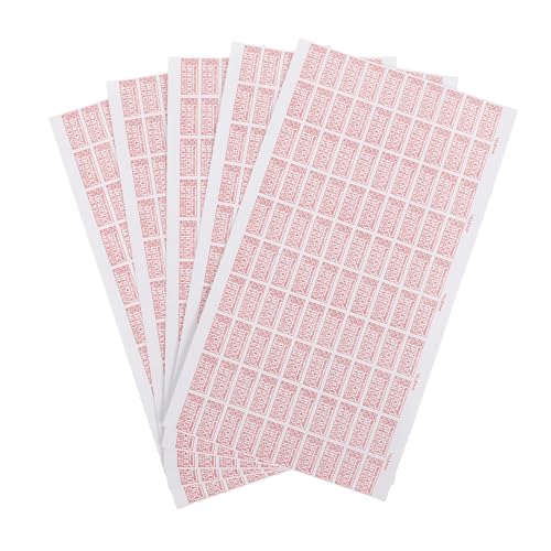 Luxshiny 5 Blätter Garantieaufkleber Qualitätskontroll-Zulassungszeichen rote Warnaufkleber für den Versand zerbrechliche Aufkleber für Gepäck QC-zugelassene Tags Papier von Luxshiny
