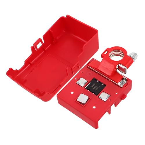 Luxshiny Batterieklemmen Autobatterieklemme Batterieklemmenblock Batterieklemmenadapter Batteriepoladapter Batterieklemmen Verteilerblock Batteriepolklemmen Roter Kunststoff von Luxshiny