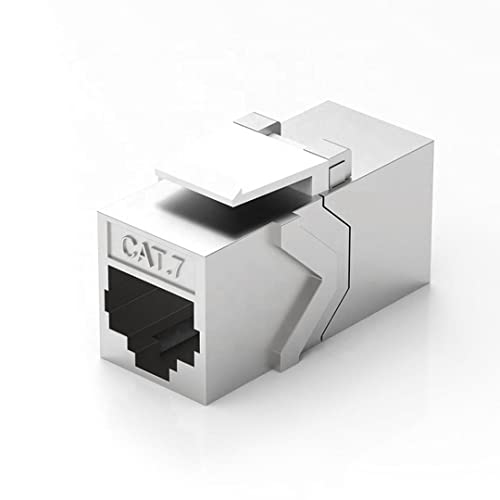 CAT7 RJ45 Kupplung LAN Verbinder Ethernet Kabel Patchkabel Netzwerkkabel Adapter Kabelverbinder Buchse geschirmt DSL coupler Schwarz Modular Doppelbuchse von Luxus-Time
