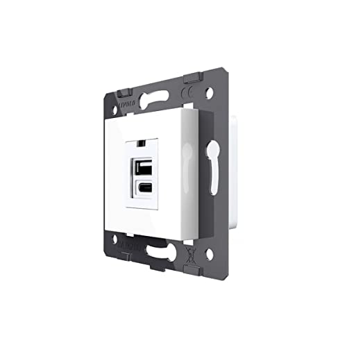 LIVOLO Innenleben 2 Fache USB Typ A&C Ladesteckdosen in Weiß VL-USB-AC-11 USB-Ladesteckdose USB-Dose für Handy Ladeanschluss von Luxus-Time