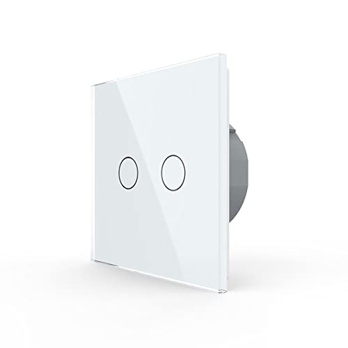 LIVOLO Touch Funk Wechselschalter Kreuzschalter Serienschalter Smart Home Lichtschalter Touchschalter Wandschalter für Unterputz mit Glasblende in Weiß von Luxus-Time