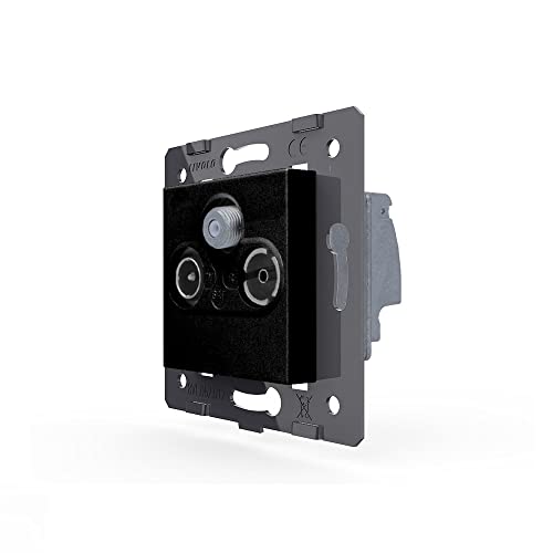 Livolo 3-faches SAT TV FM Modul in schwarz LG-079186L-12 UP Satellitendose Anschluss Dose TVDose Fernseher Radio Einbaudose Einbausteckdose für Unterputz Livolo 3-faches SAT TV FM Modul in schwarz LG-079186L-12 UP Satellitendose Anschluss Dose TVDose Fernseher Radio Einbaudose Einbausteckdose für Unterputz von Luxus-Time