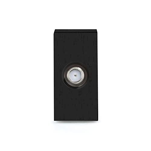 Luxus-Time Touch Lichtschalter Wandschalter LUX SERIE Glas Sensor Schalter Wechselschalter Schuko Steckdosen USB Cat Weiß Schwarz Gold (Modul: 1/2 SAT, Schwarz) von Luxus-Time