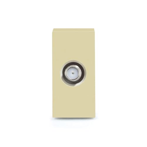 Luxus-Time Wippschalter Lichtschalter Steckdosen mit Aluminium Rahmen Unterputzdose UP Schuko Wipp Wandschalter Einbau Kippschalter Gold (Modul: 1/2 SAT) von Luxus-Time