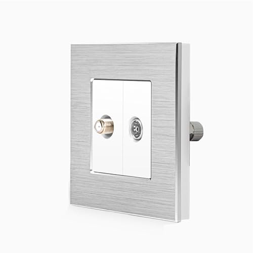 Luxus-Time doppelte SAT TV Dose im einfachen Design Aluminiumrahmen DE Unterputzdose Einbau Antennendose 2-Fach für Satellit und Fernseher Anschluss 2 Ausgänge Enddose in Weiß LXBA1-LX-SAT-TV-11 Luxus-Time doppelte SAT TV Dose im einfachen Design Aluminiumrahmen DE Unterputzdose Einbau Antennendose 2-Fach für Satellit und Fernseher Anschluss 2 Ausgänge Enddose in Weiß LXBA1-LX-SAT-TV-11 von Luxus-Time