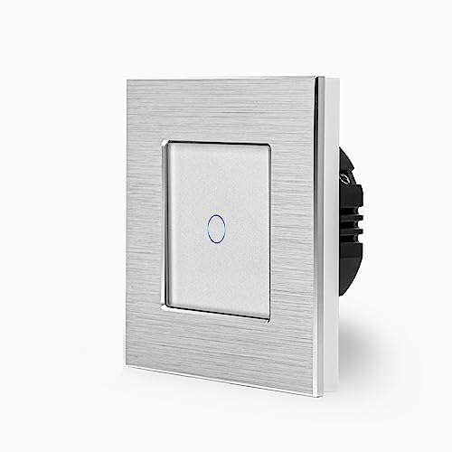POINT einfacher Touch Dimmer Lichtschalter Ein/Aus dimmbar 1-Fach im Aluminiumrahmen in weiß 1-Weg Glas Berührungs Wandschalter zum dimmen einer Leuchte, Lampe Luxus-Time POINT einfacher Touch Dimmer Lichtschalter Ein/Aus dimmbar 1-Fach im Aluminiumrahmen in weiß 1-Weg Glas Berührungs Wandschalter zum dimmen einer Leuchte, Lampe Luxus-Time von Luxus-Time