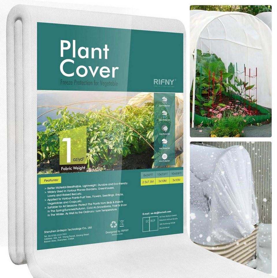 LuxusKollektion Abdeckhaube Wintervlies Pflanzen Frostschutz 3x10M Gartenvlies Winterschutzvlies von LuxusKollektion