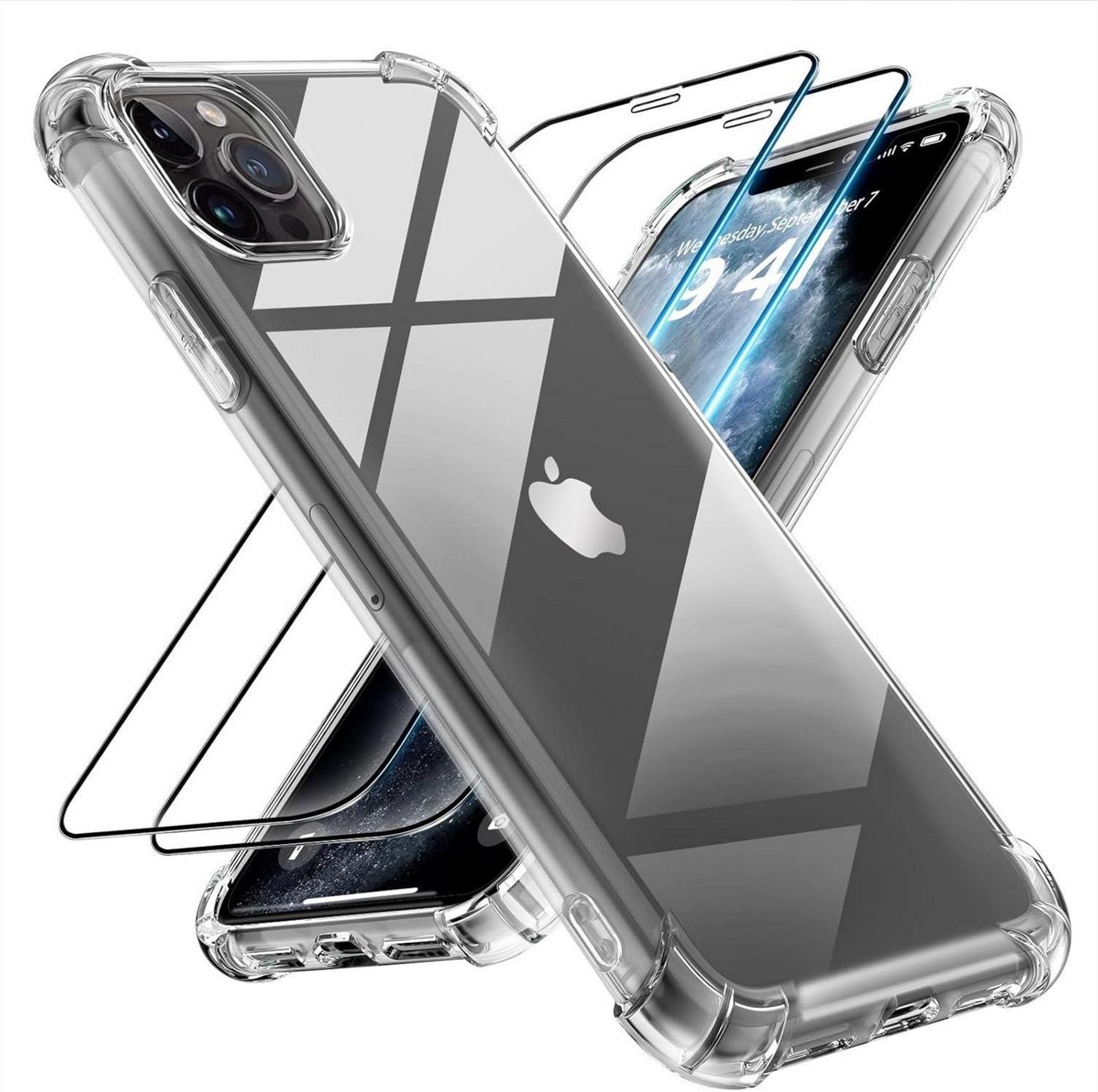 LuxusKollektion Displayschutzfolie 3-in-1 Panzerglas Hülle iPhone 11 Pro Max Schutzfolie Stoßfest LuxusKollektion Displayschutzfolie 3-in-1 Panzerglas Hülle iPhone 11 Pro Max Schutzfolie Stoßfest von LuxusKollektion