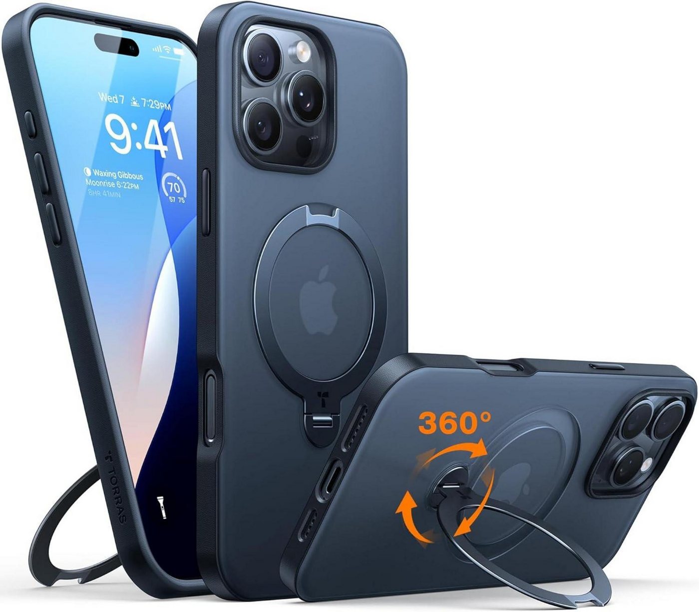 LuxusKollektion Displayschutzfolie 360° Ostand Spin iPhone 16 Pro Hülle Magsafe Militärschutz Matt LuxusKollektion Displayschutzfolie 360° Ostand Spin iPhone 16 Pro Hülle Magsafe Militärschutz Matt von LuxusKollektion