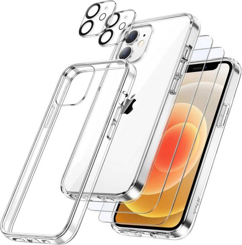 LuxusKollektion Displayschutzglas 5-in-1 Hülle für iPhone 12 Mini 5,4 Zoll mit Schutzfolie Kamera von LuxusKollektion
