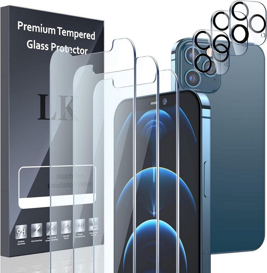 LuxusKollektion Displayschutzglas Display-Schutzfolie iPhone 12 Pro Max, 3er Set, kratzfest, ohne LuxusKollektion Displayschutzglas Display-Schutzfolie iPhone 12 Pro Max, 3er Set, kratzfest, ohne von LuxusKollektion