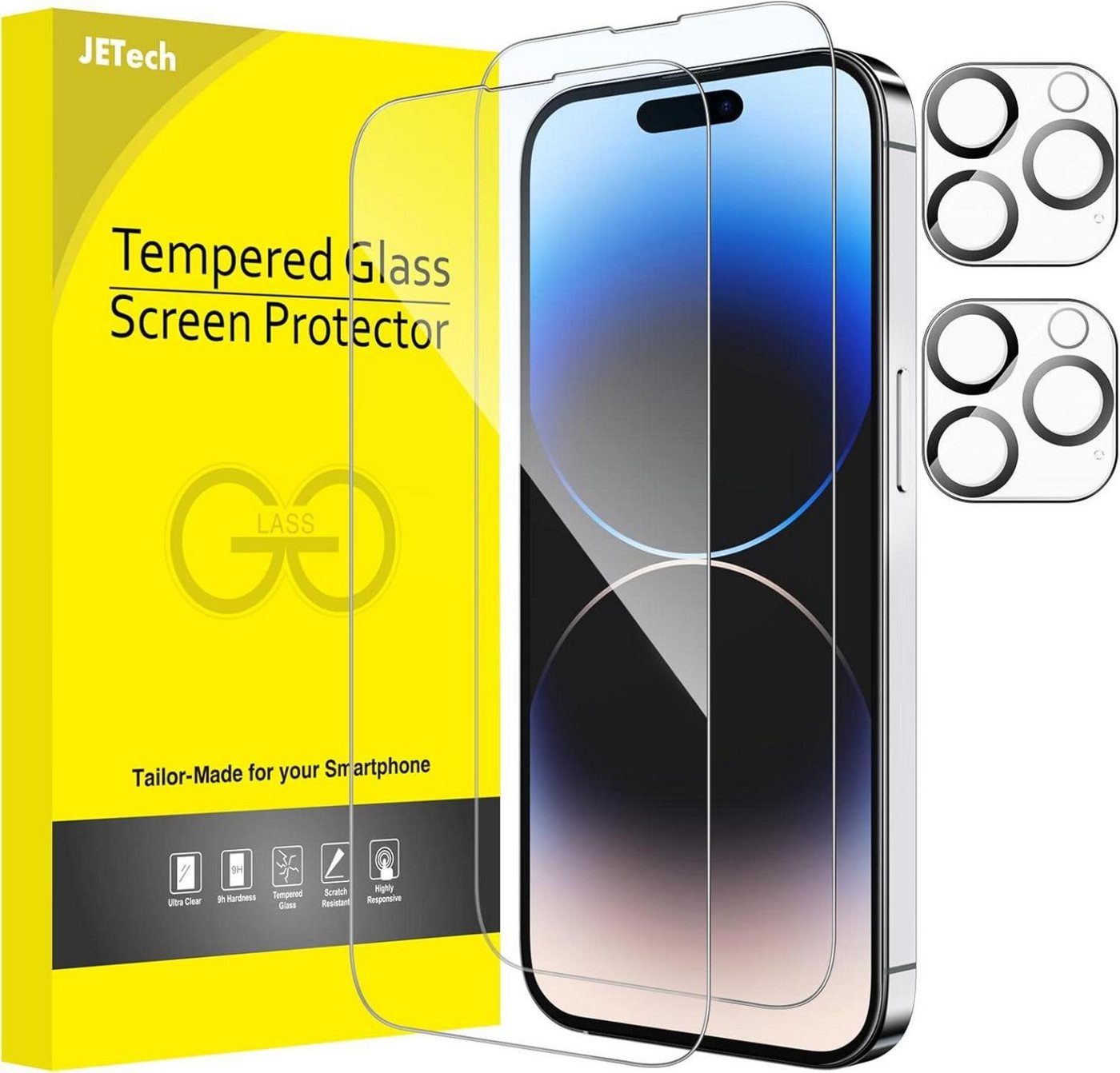 LuxusKollektion Displayschutzglas Full Screen Schutzfolie für iPhone 14 Pro 6,1 Zoll Kameraschutz Panzer LuxusKollektion Displayschutzglas Full Screen Schutzfolie für iPhone 14 Pro 6,1 Zoll Kameraschutz Panzer von LuxusKollektion