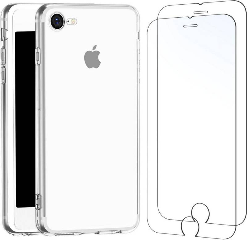 LuxusKollektion Displayschutzglas Hülle iPhone 8/7 4,7 Zoll Ultra Transparent Silikon TPU Panzer Schutz von LuxusKollektion