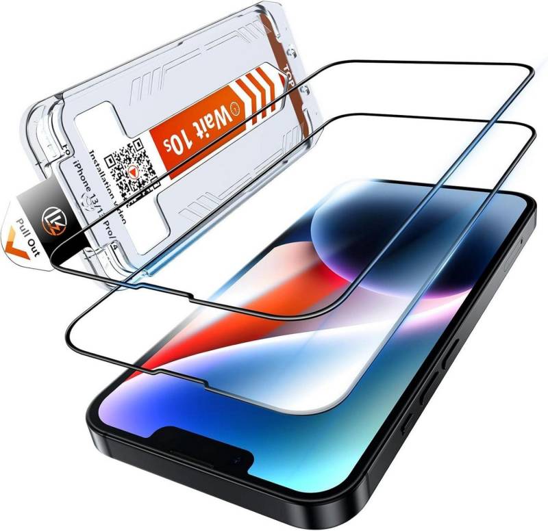 LuxusKollektion Displayschutzglas Panzer Schutz Glas iPhone 13/13 Pro 14 Schutzfolie 2 Stück Transparent von LuxusKollektion