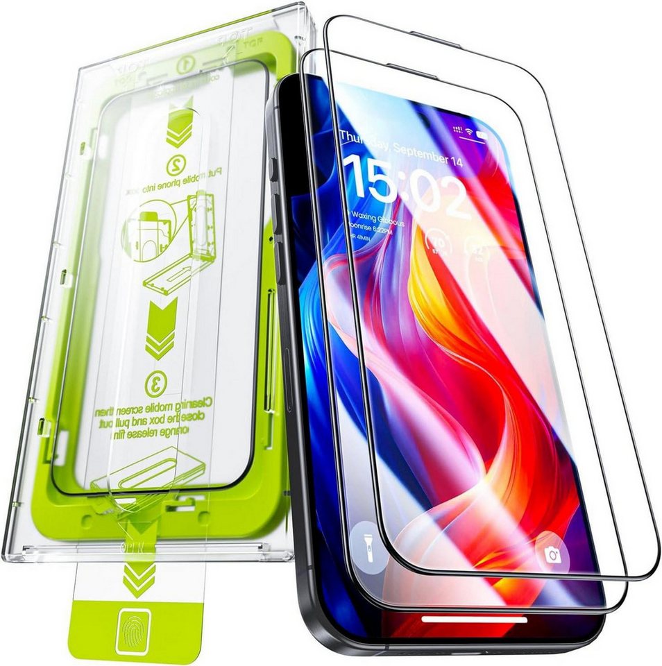 LuxusKollektion Displayschutzglas Panzerfolie für iPhone 16 Pro - 9H Härte HD-Klar Schutzfolie 2er Set LuxusKollektion Displayschutzglas Panzerfolie für iPhone 16 Pro - 9H Härte HD-Klar Schutzfolie 2er Set von LuxusKollektion
