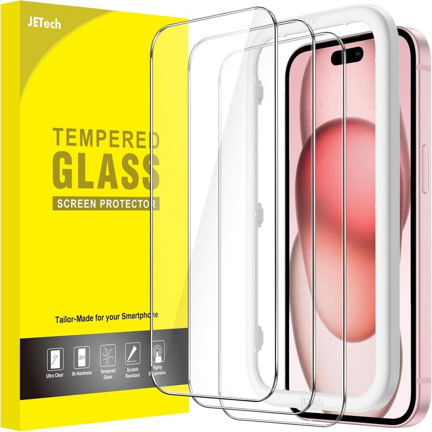 LuxusKollektion Displayschutzglas Schutzfolie für iPhone 15 6,1 Zoll Panzer Glas Displayschutz 3 Stück LuxusKollektion Displayschutzglas Schutzfolie für iPhone 15 6,1 Zoll Panzer Glas Displayschutz 3 Stück von LuxusKollektion