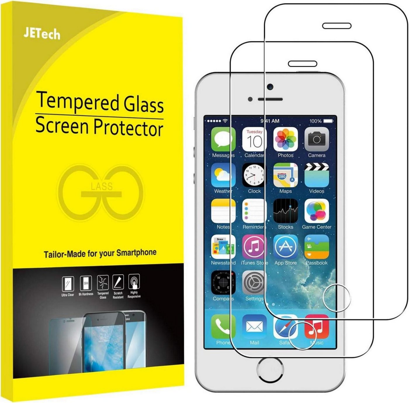 LuxusKollektion Displayschutzglas Schutzfolie für iPhone SE 2016 5s 5 5c gehärtetes Glas 2 Stück LuxusKollektion Displayschutzglas Schutzfolie für iPhone SE 2016 5s 5 5c gehärtetes Glas 2 Stück von LuxusKollektion