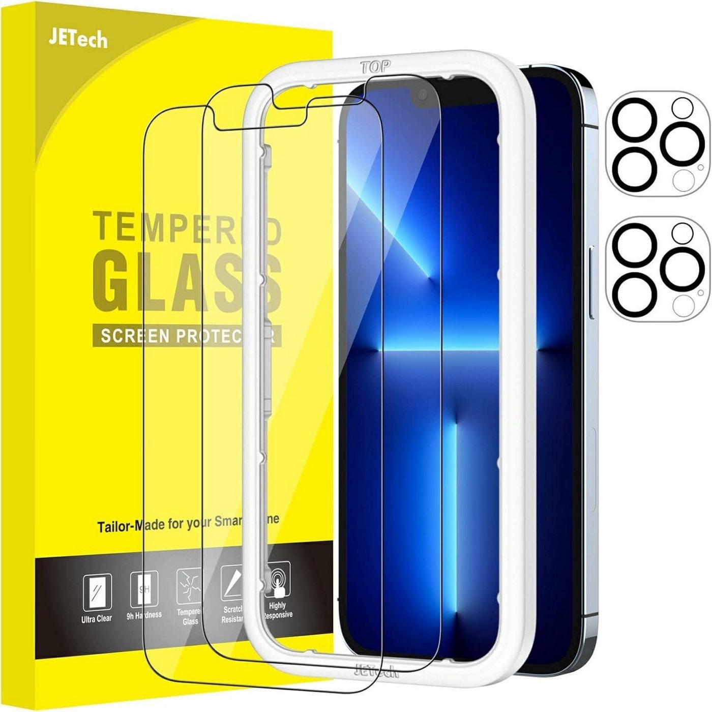 LuxusKollektion Displayschutzglas Schutzfolie iPhone 13 Pro 6,1 Zoll, Kameraschutz, 2 Stück, Gehärtetes LuxusKollektion Displayschutzglas Schutzfolie iPhone 13 Pro 6,1 Zoll, Kameraschutz, 2 Stück, Gehärtetes von LuxusKollektion