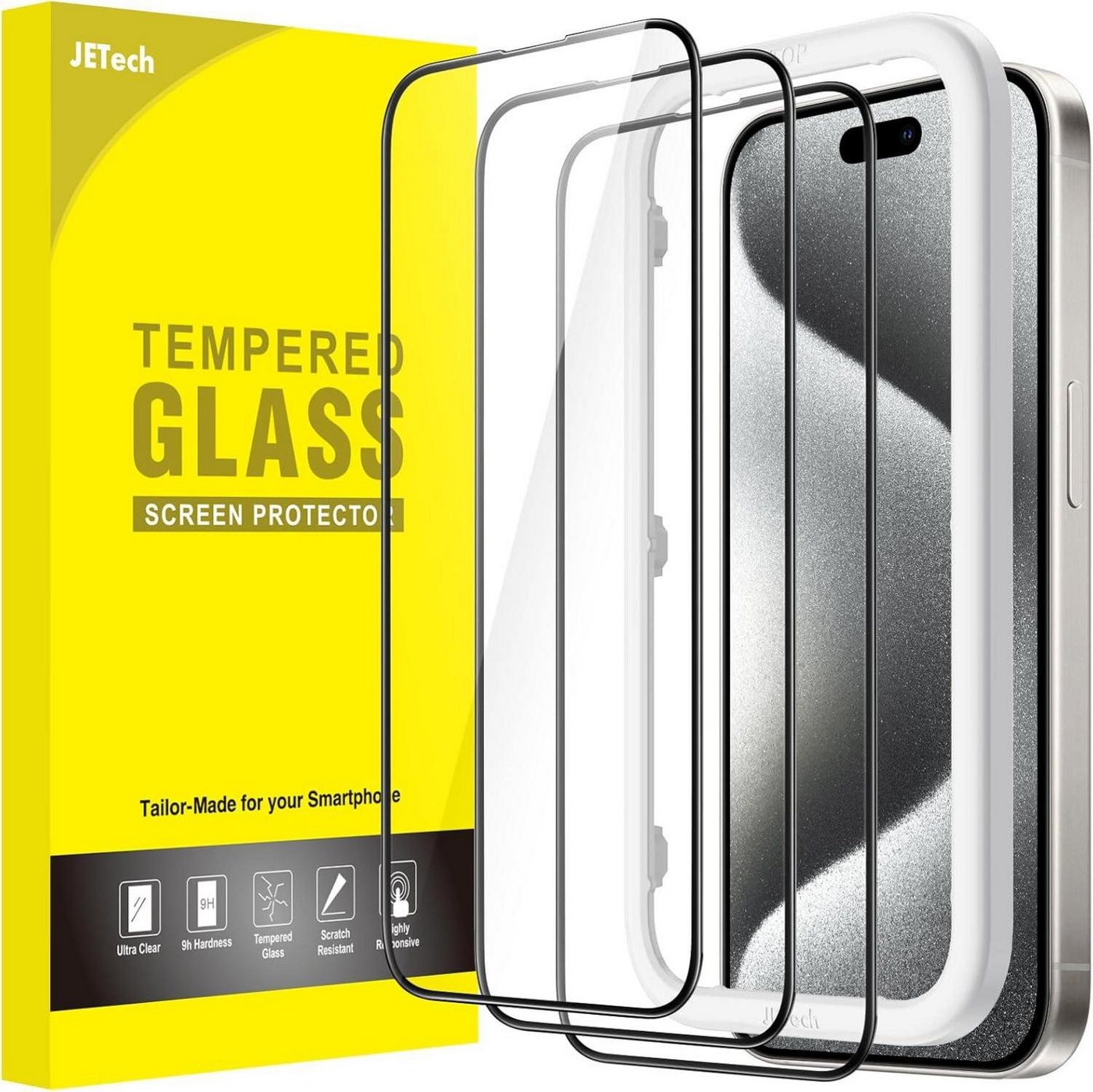 LuxusKollektion Displayschutzglas Schutzfolie iPhone 15 Pro 6,1 Zoll Schwarzer Rand Panzer Glas LuxusKollektion Displayschutzglas Schutzfolie iPhone 15 Pro 6,1 Zoll Schwarzer Rand Panzer Glas von LuxusKollektion