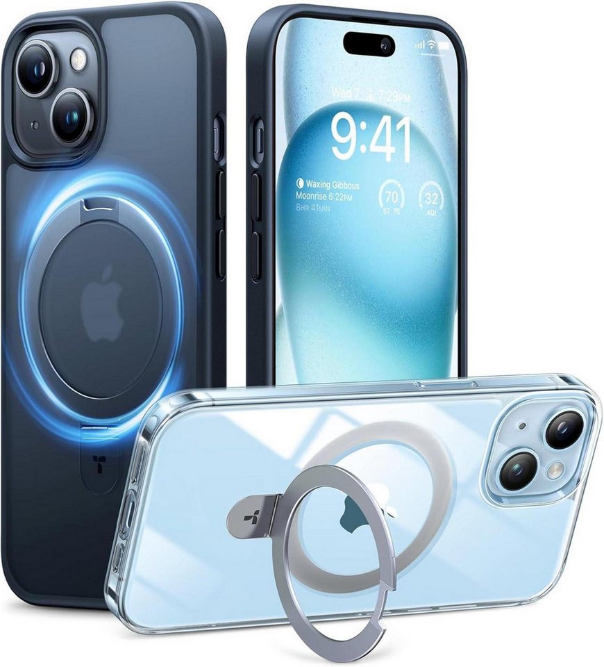 LuxusKollektion Displayschutzglas iPhone 15 Hülle MagSafe Ständer Magnetisch Militärschutz Schwarz LuxusKollektion Displayschutzglas iPhone 15 Hülle MagSafe Ständer Magnetisch Militärschutz Schwarz von LuxusKollektion