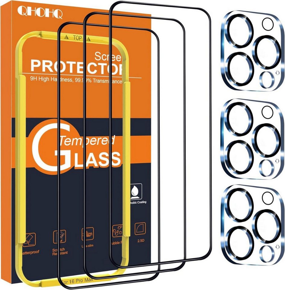 LuxusKollektion Displayschutzglas iPhone 16 Pro Max Kamera Panzerglas Schutzfolie 9H+ Anti-Kratzer [3+3 LuxusKollektion Displayschutzglas iPhone 16 Pro Max Kamera Panzerglas Schutzfolie 9H+ Anti-Kratzer [3+3 von LuxusKollektion