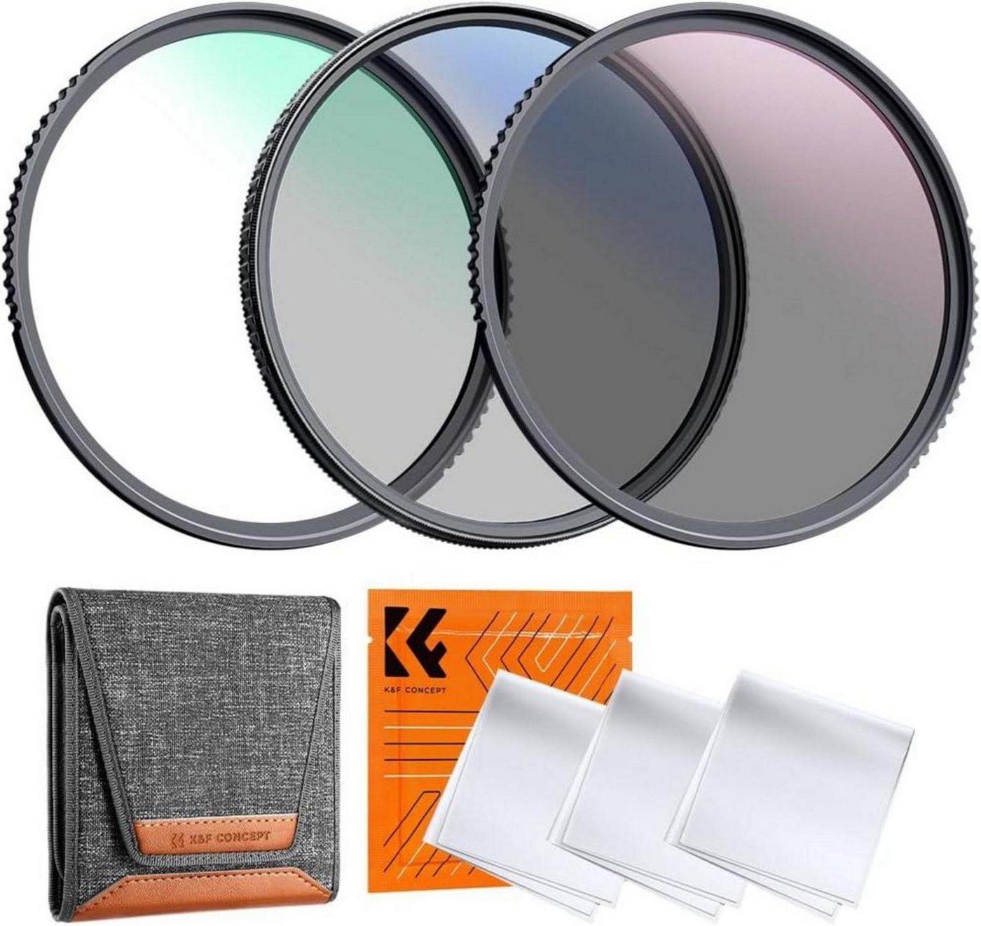 LuxusKollektion Filter Set 58mm K-Serie: MC UV + Polfilter (CPL) + ND4 Objektivzubehör von LuxusKollektion