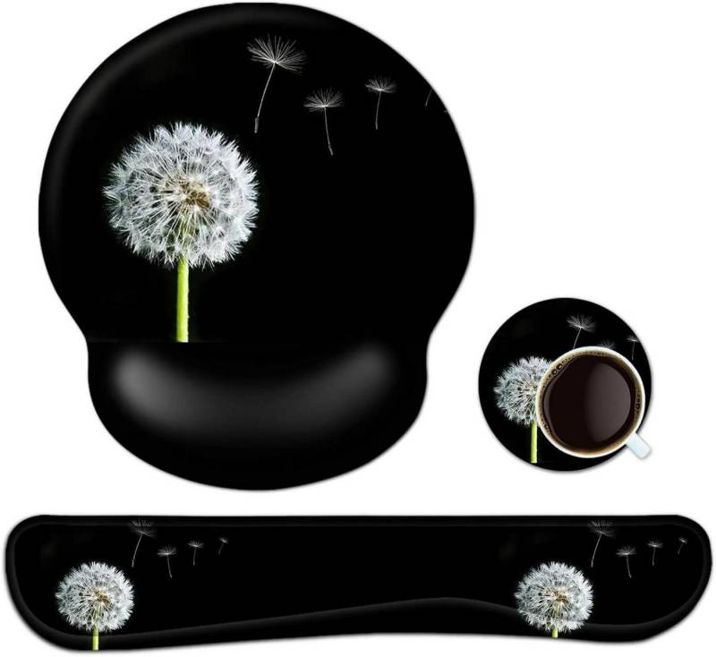 LuxusKollektion Gaming Mauspad 3-in-1 Handgelenkauflage Set Mauspad mit Gelkissen Handballenauflage von LuxusKollektion