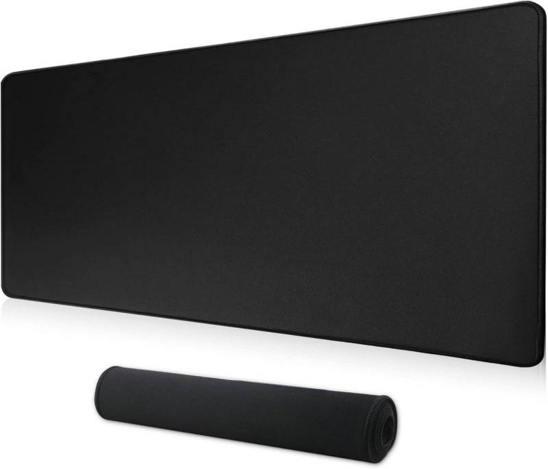 LuxusKollektion Gaming Mauspad Gaming Mauspad XXL 80x30 cm schwarz rutschfeste Gummibasis von LuxusKollektion
