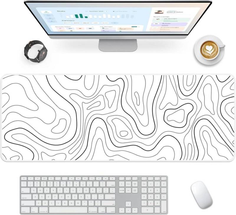 LuxusKollektion Gaming Mauspad Gaming Mauspad XXL 900x400mm Rutschfester Desk Mat für Tastatur und PC von LuxusKollektion