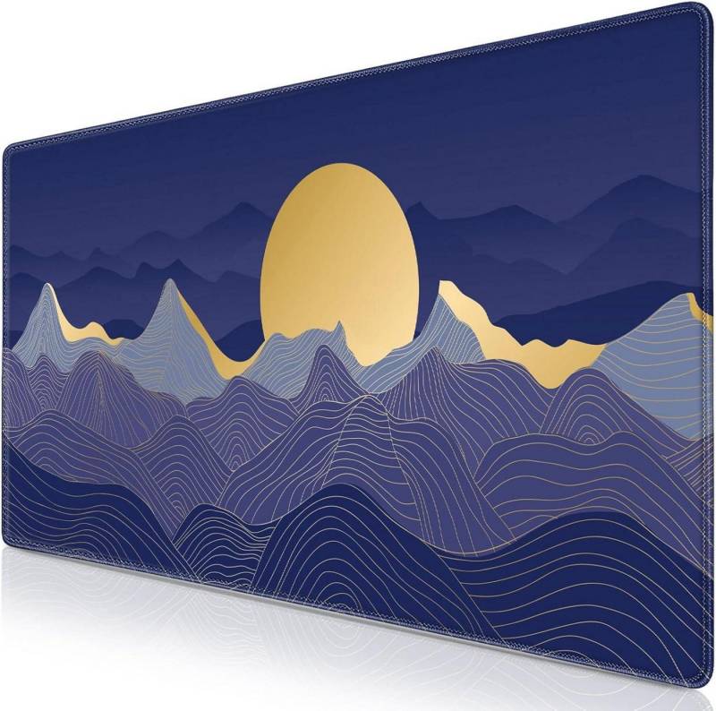 LuxusKollektion Gaming Mauspad Gaming Mauspad XXL 900x400mm Topographisch Groß Wasserdicht von LuxusKollektion