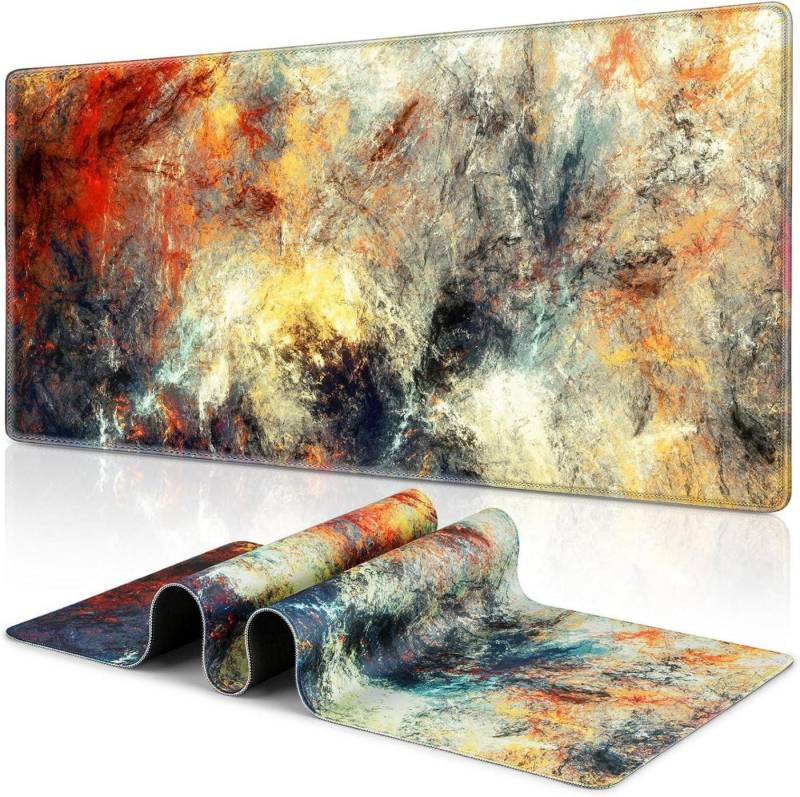 LuxusKollektion Gaming Mauspad Gaming Mauspad XXL 900x400mm Wasserdicht Anti-Rutsch Vernähte Kanten von LuxusKollektion