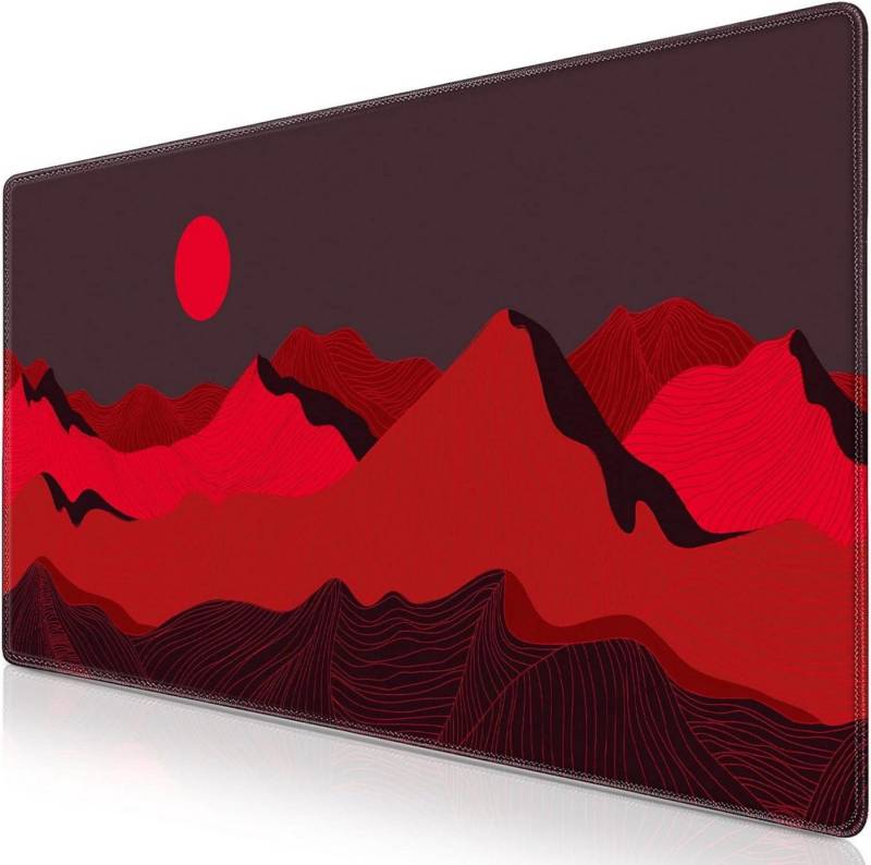 LuxusKollektion Gaming Mauspad Gaming Mauspad XXL 900x400mm Wasserdicht Vernähte Kanten Anti-Rutsch von LuxusKollektion