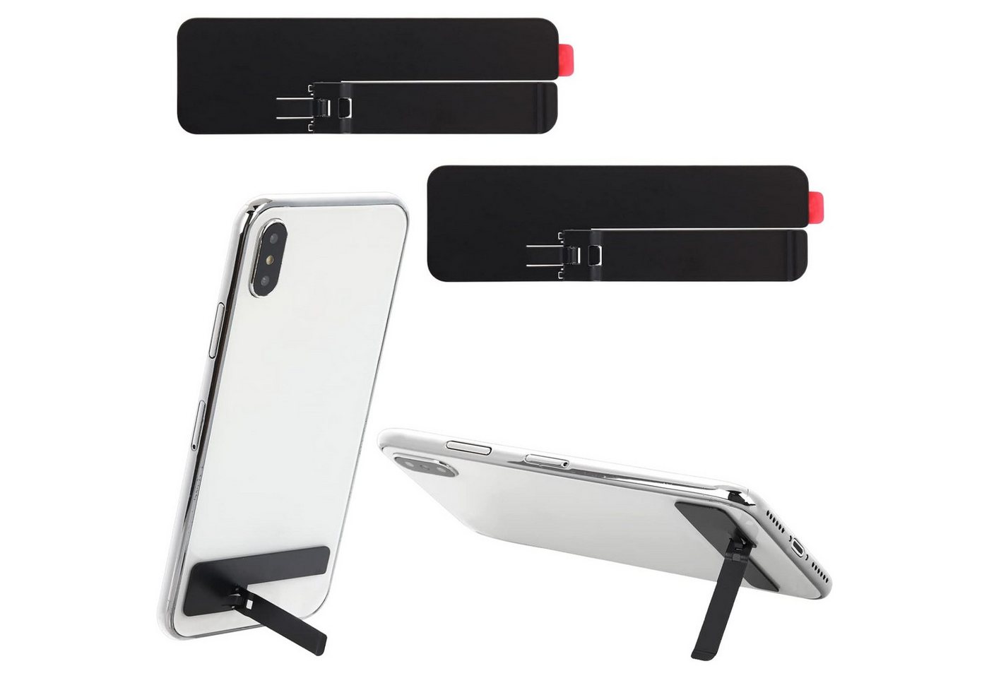 LuxusKollektion Handyhülle 2er Pack Ultradünner Handy Kickstand Metall Unsichtbar Einstellbar von LuxusKollektion
