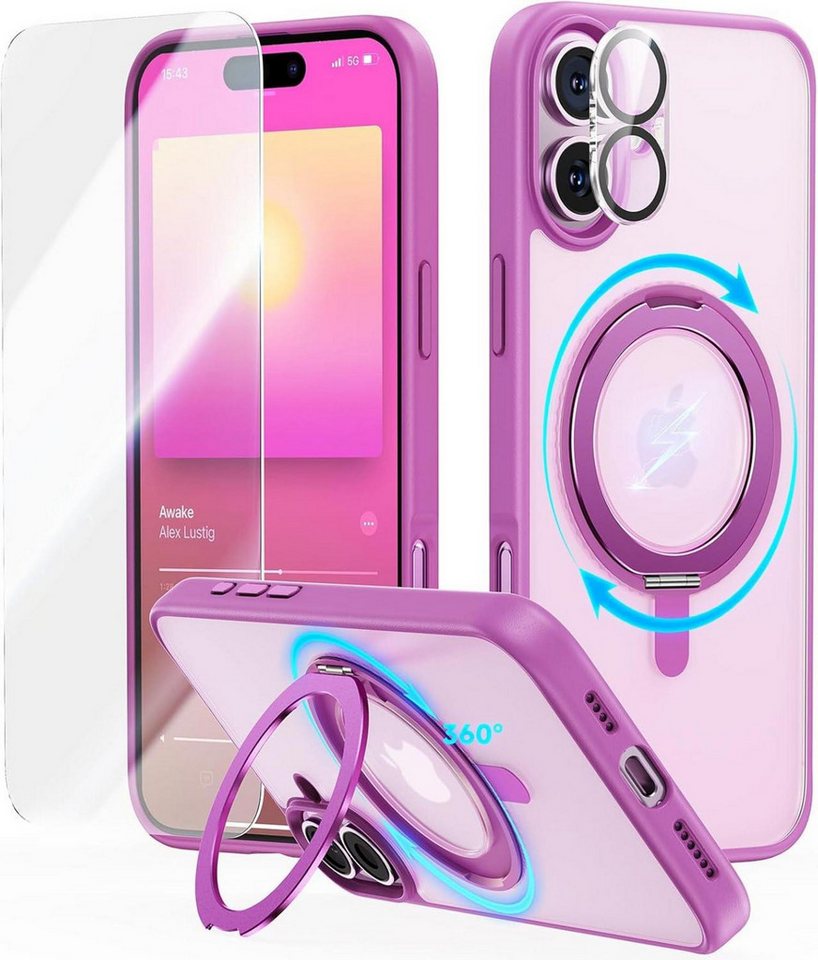 LuxusKollektion Handyhülle 360° Magic Stand iPhone 16 Hülle Militärschutz Unsichtbarer Ständer LuxusKollektion Handyhülle 360° Magic Stand iPhone 16 Hülle Militärschutz Unsichtbarer Ständer von LuxusKollektion