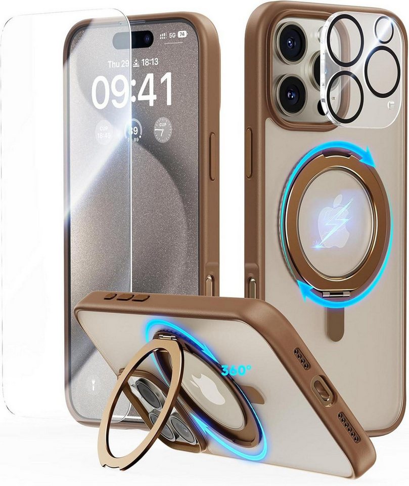 LuxusKollektion Handyhülle 360° Magic Stand iPhone 16 Pro Max Hülle Militärschutz Unsichtbarer LuxusKollektion Handyhülle 360° Magic Stand iPhone 16 Pro Max Hülle Militärschutz Unsichtbarer von LuxusKollektion