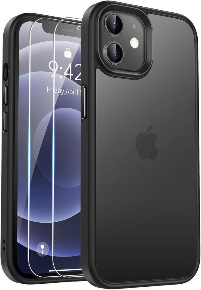 LuxusKollektion Handyhülle Handyhülle iPhone 12 Pro Schutzhülle mit Schutzfolie Schwarz LuxusKollektion Handyhülle Handyhülle iPhone 12 Pro Schutzhülle mit Schutzfolie Schwarz von LuxusKollektion