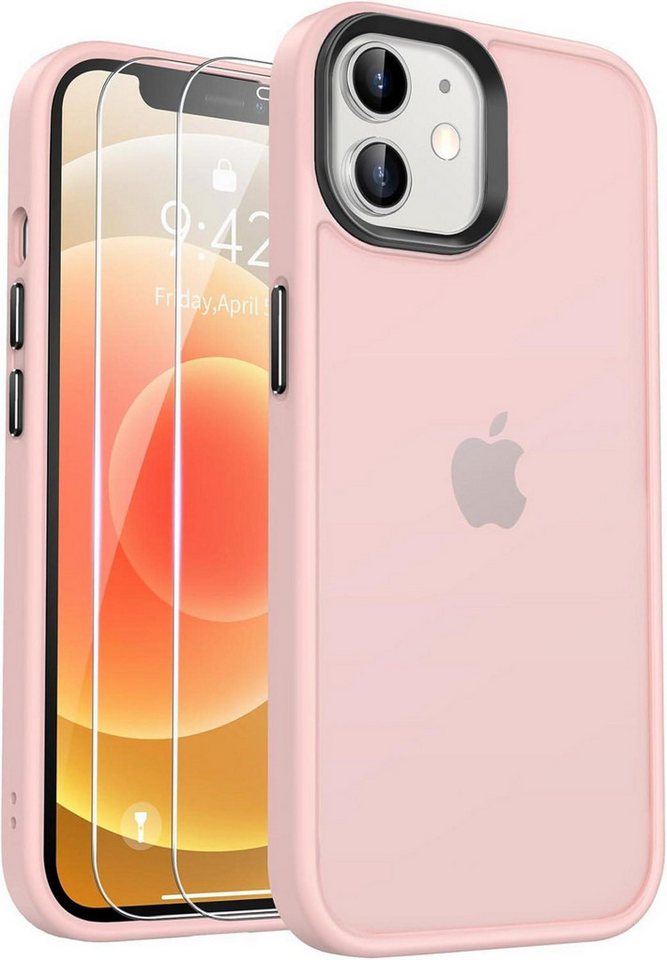 LuxusKollektion Handyhülle Handyhülle iPhone 12 Pro Stoßfest Matt Rosa Schutzfolie LuxusKollektion Handyhülle Handyhülle iPhone 12 Pro Stoßfest Matt Rosa Schutzfolie von LuxusKollektion