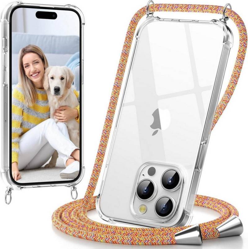 LuxusKollektion Handyhülle Handykette für iPhone 15 Pro 6,1 Zoll, Hülle zum Umhängen mit von LuxusKollektion