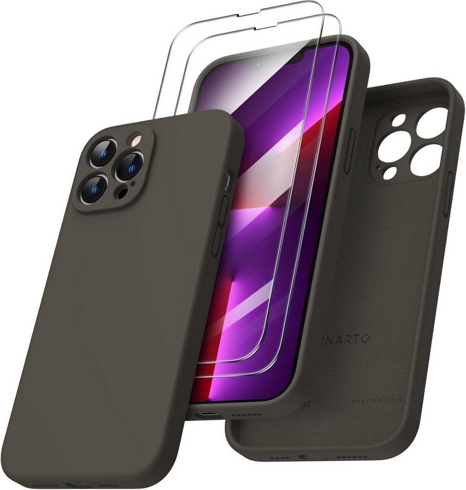 LuxusKollektion Handyhülle Hülle für iPhone 13 Pro Max Schutzfolie Silikon Gel Dunkelbraun LuxusKollektion Handyhülle Hülle für iPhone 13 Pro Max Schutzfolie Silikon Gel Dunkelbraun von LuxusKollektion