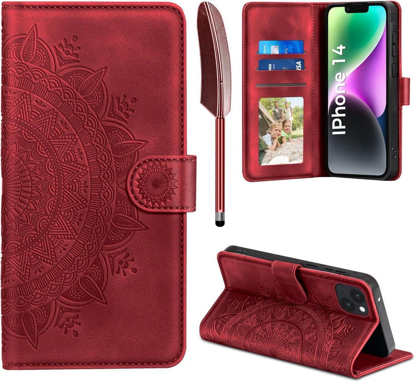 LuxusKollektion Handyhülle Lederhülle iPhone 14 Hülle Wallet PU Case Kartenfach Magnet Ständer LuxusKollektion Handyhülle Lederhülle iPhone 14 Hülle Wallet PU Case Kartenfach Magnet Ständer von LuxusKollektion