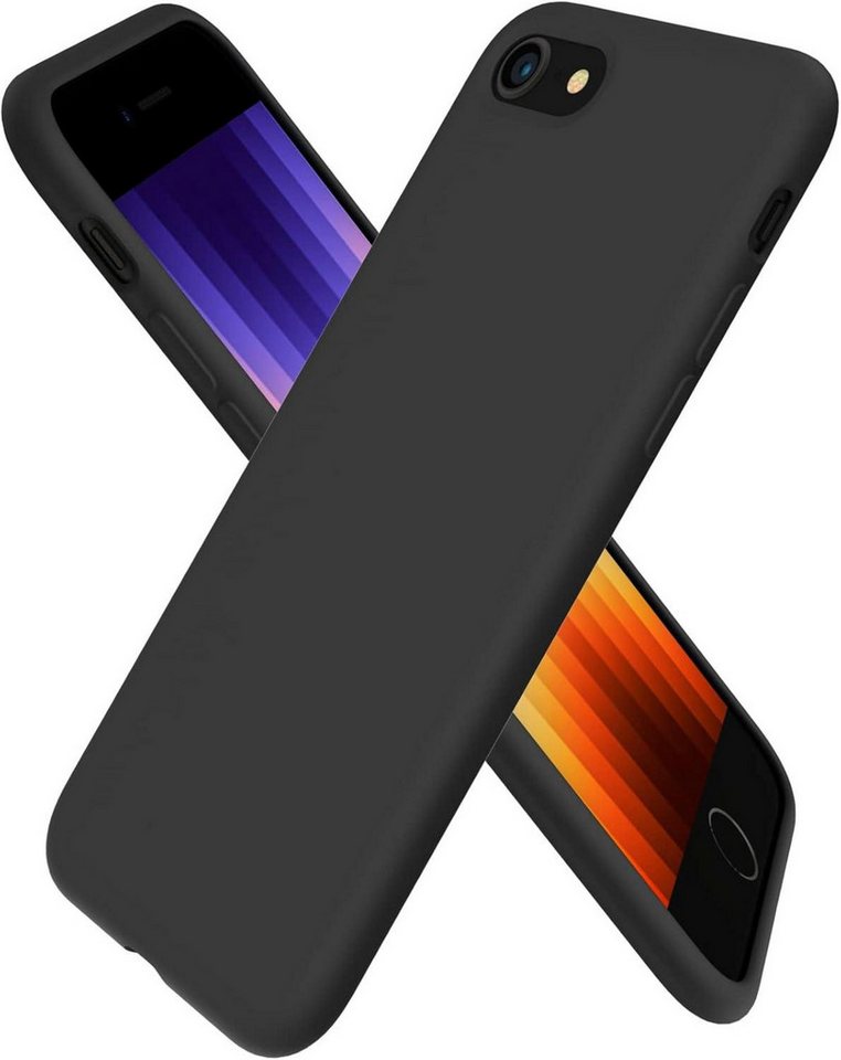 LuxusKollektion Handyhülle Silikon Hülle für iPhone SE 3 5G Schwarz 4,7 Zoll Flüssig Schutz von LuxusKollektion
