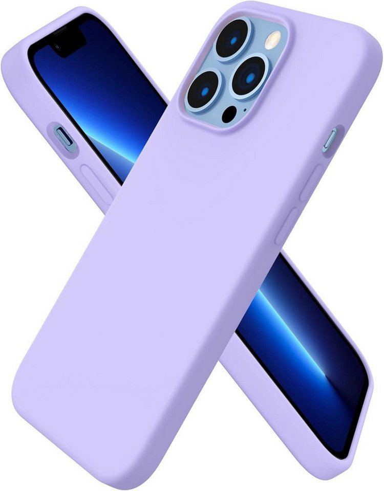 LuxusKollektion Handyhülle Silikon Hülle iPhone 13 Pro 6,1 Schutz Flüssig Lila von LuxusKollektion