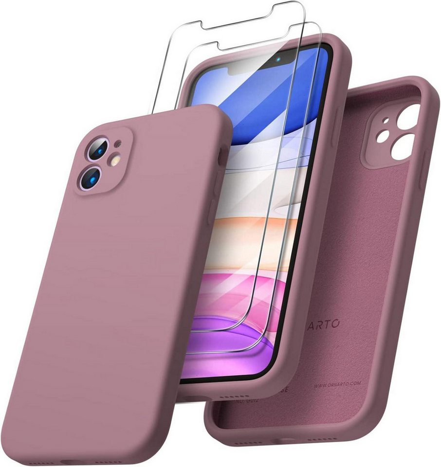 LuxusKollektion Handyhülle iPhone 11 Hülle Silikon Lila Flieder, 2x Schutzfolie, stoßfest LuxusKollektion Handyhülle iPhone 11 Hülle Silikon Lila Flieder, 2x Schutzfolie, stoßfest von LuxusKollektion